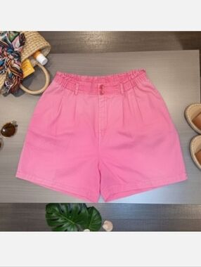 Vintage Talbots Mom Shorts High Waist Pleated Womens Medium Barbie Bubblegum